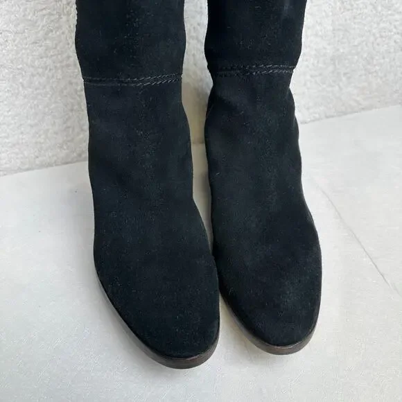 Coach Lucia Knee High Boots Black Suede Women's Size 7B